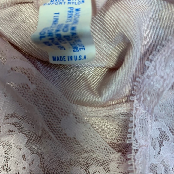 VTG 70s Vanity Fair Satin Lace Nylon Camisole Half Slip Matching Set Ballerina - Picture 14 of 14